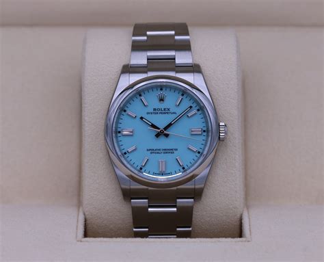 rolex oyster perpetual tiffany blue 31mm|rolex tiffany blue 36mm price.